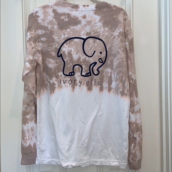 Ivory Ella long sleeve tie- dyed T-shirt - Picture 6 of 7